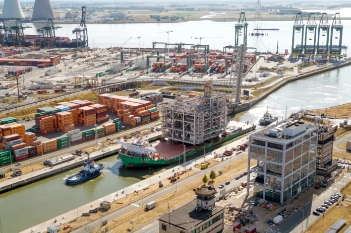 A nearly 7,000-tonne module has arrived at the Port of Antwerp-Bruges for Ineos' Project ONE ethane cracker, one of Europe's largest chemicals investments.