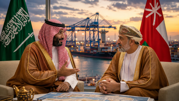 As Houthi strikes disable its Red Sea bypass, Riyadh appears to be shuttling Persian Gulf crude through offshore transfers near Oman.