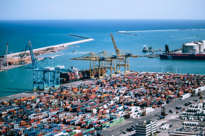 port with cranes
