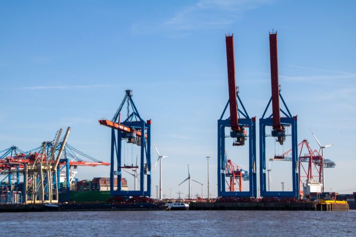 port with cranes