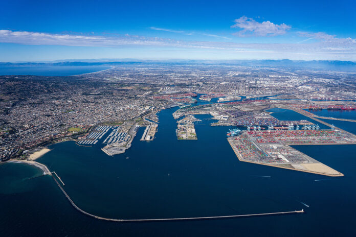 Port of Los Angeles aerial view