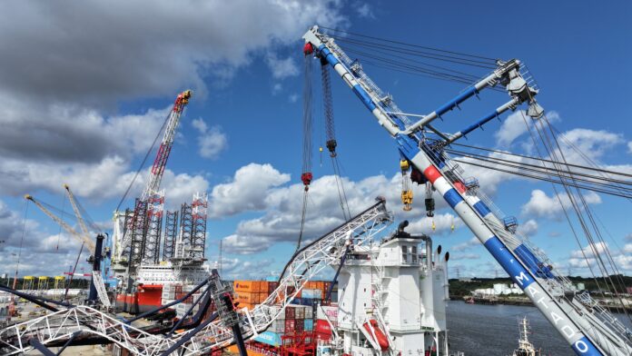 Port of Tyne continues recovery after vessel collision as crane removed and pellet clean-up advances