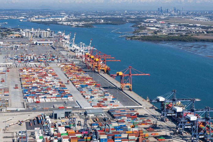 Port of Brisbane aerial view