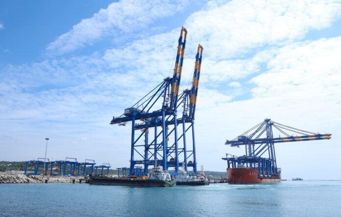 Arrival of fourth vessel, Zhen Hua 15, - 30 December 2023 at India's Vizhinjam International Seaport