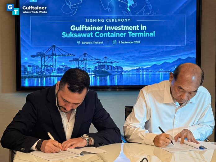 Gulftainer has signed an agreement for a strategic investment in Suksawat Terminal marking the company's entry into Thailand.