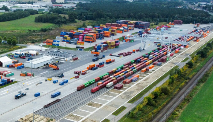 Der erweiterte Intermodal-Terminal der METRANS im polnischen Gadki / Posen
