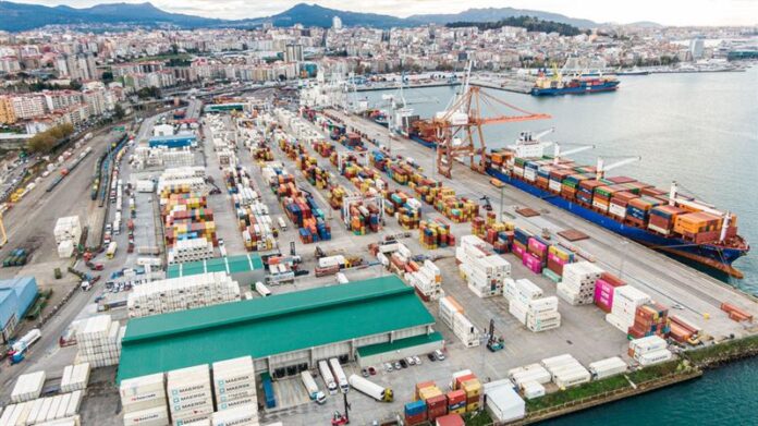 Container terminal at Spain’s Port of Vigo